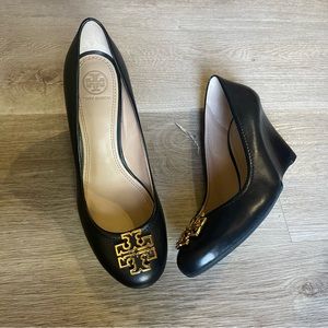 Tory Burch Black Wedges
